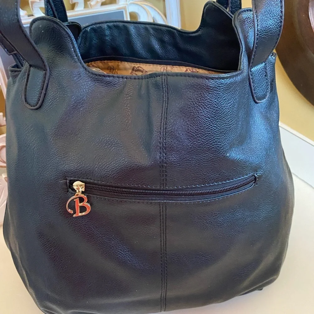 Betty Boop Black and Gold Hobo Bag